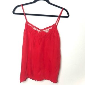 Rodebjer Embroidered Hem Cami Tank Top